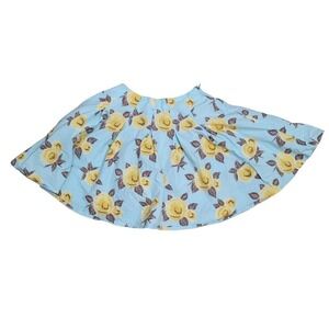 Mini Boden Girl's Floral Skirt Yellow Blue
